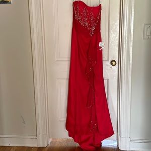 Tiffany Designs strapless prom dress with sequins